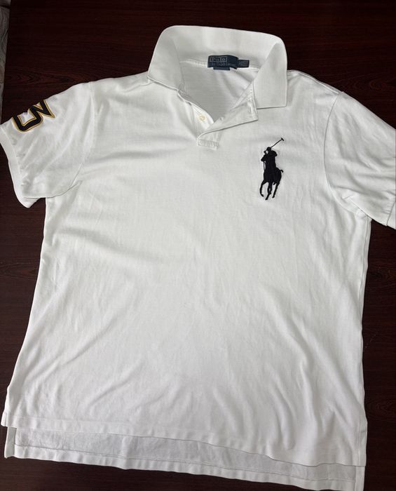 Біла футболка поло поло ральф / poll ralph lauren , розмір xl