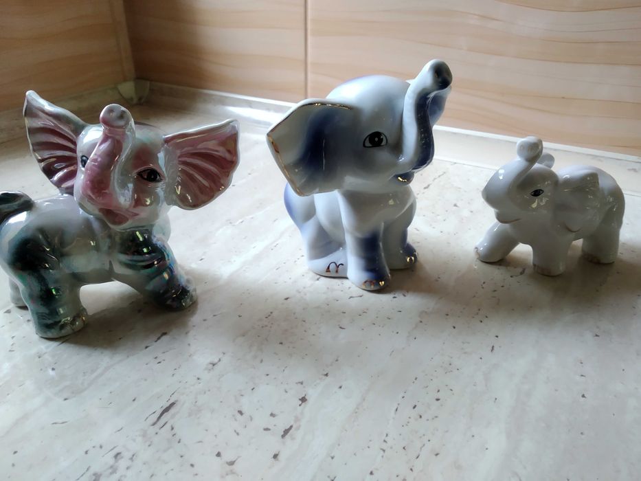 Zestaw 3 figurek  słoników