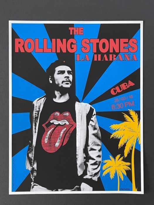 2 pôsteres do show dos Rolling Stones, 2016 Havana, Cuba, Che Guevara.