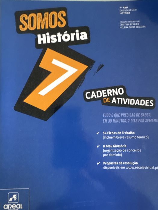 Cadernos de atividade 7ºano todas as disciplinas em excelente estado 5€