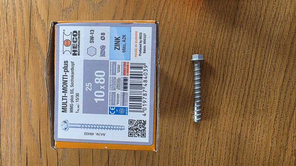 HECO MULTI-MONTI-plus 10×80  NOWE śruby kotwy