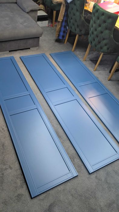 Drzwi do szafy ikea flisberget niebieskie stan idealny 3szt