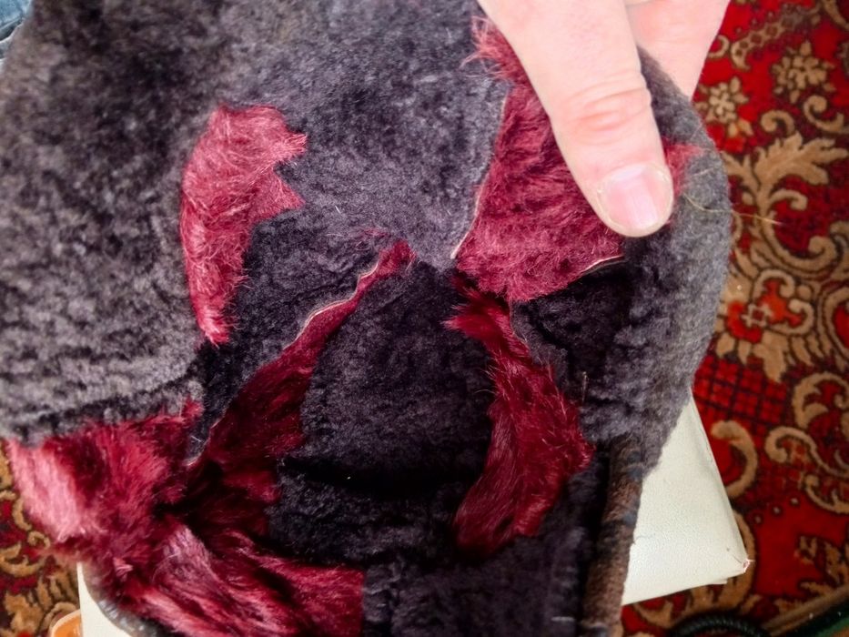 Детская зимняя шапка ушанка кожаная дитяча зимова шапка шкіряна