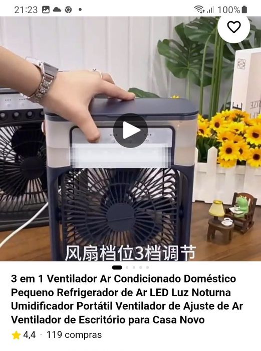 Ventilador ar condicionado domestico novo