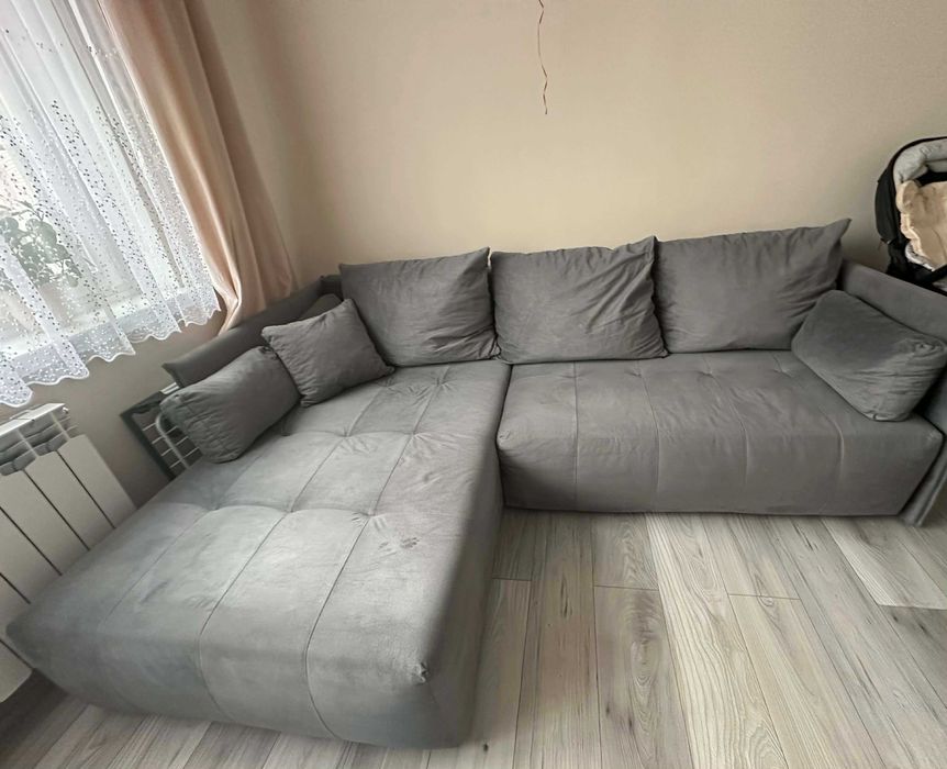 Narożnik szary rozkladany