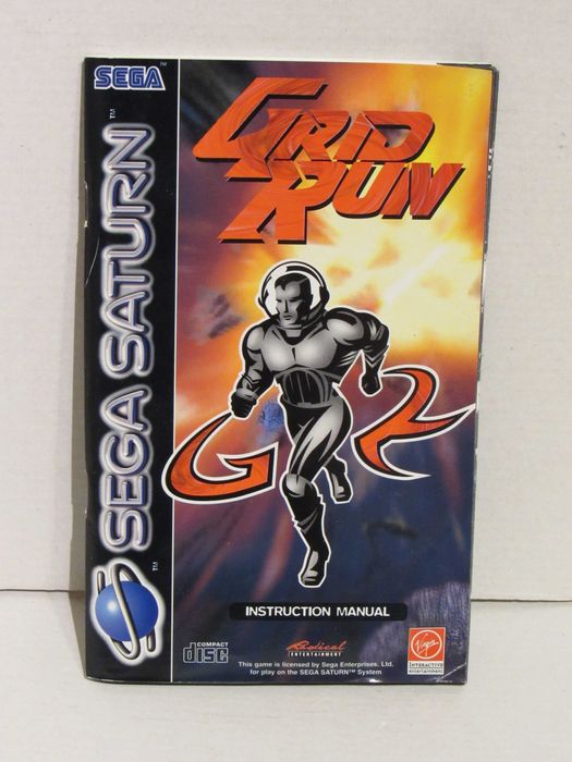 Caixa e manual Sega Saturn Grid Run