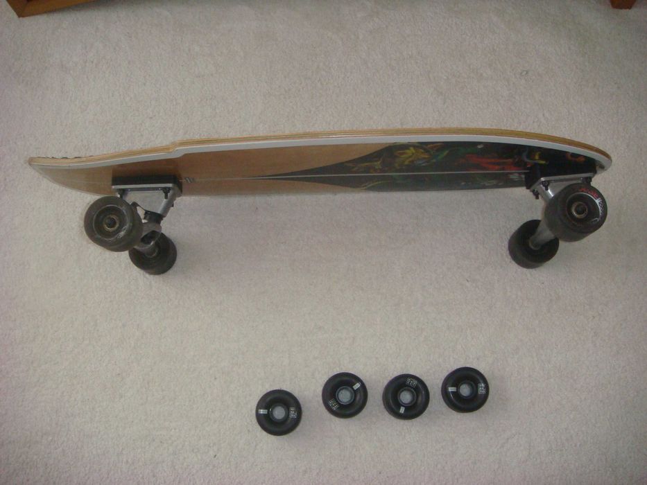 Skate Longboard Oxelo LB CARVE 540 - Com oferta de +2 pares rodas