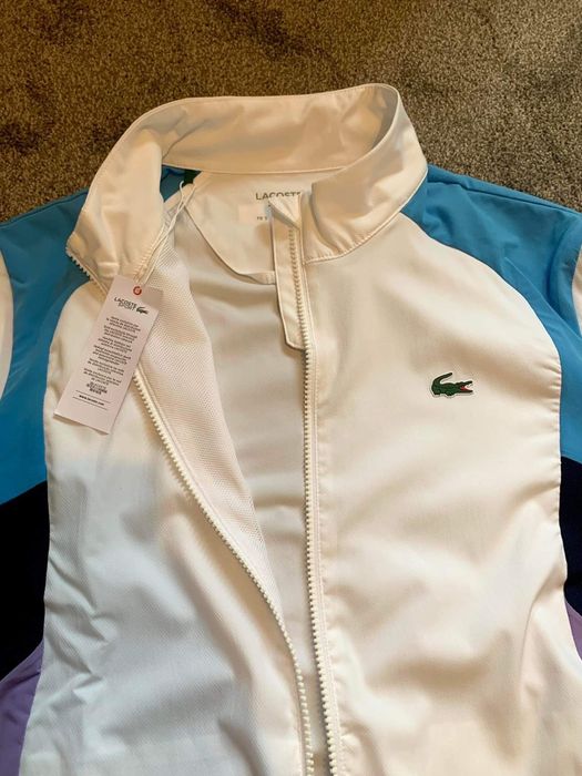 Dres set komplet tracksuit lacoste sport biały granatowy