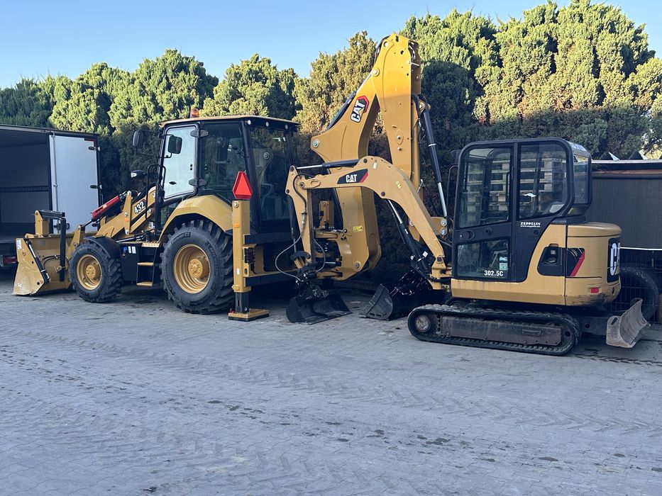 Roboty ziemne, koparko ładowarka minikoparka i wywrotka