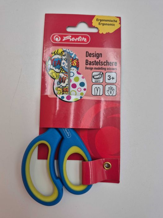 Nożyczki Zaokrąglone ergonomiczne niebieskie