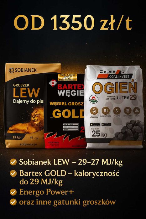 ekogroszek workowany groszek suchy kaloryczny DOSTAWA 27-29mj