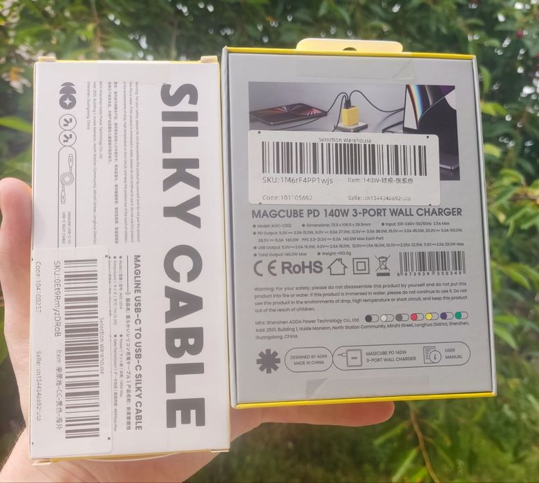 Aohi magcube pro 140w pd3.1 gan+silky cable 140w