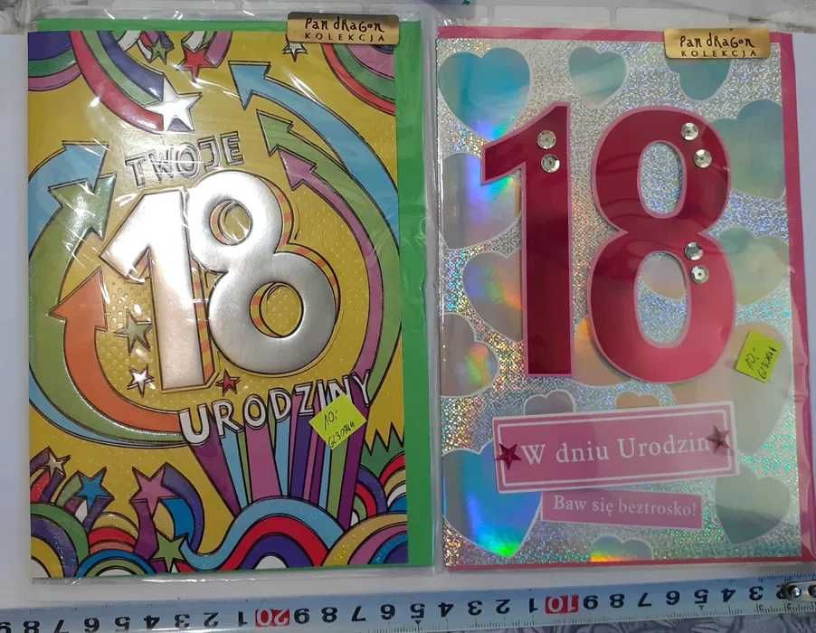 Kartka karnet 18 urodziny
