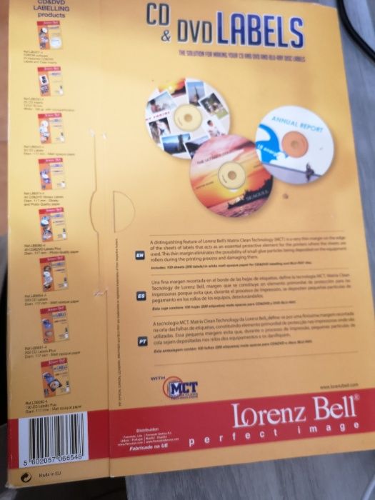 Papel autocolante - Identificador de CDs