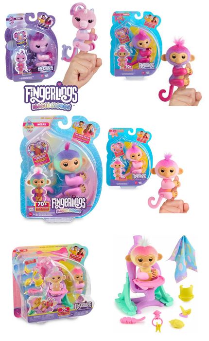 ОРИГИНАЛ! Интерактивная игрушка обезьянка и единорог Fingerlings Baby