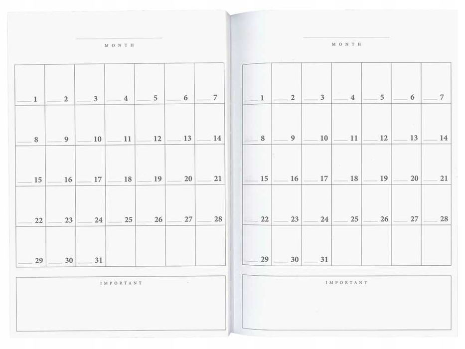 Planer A5 Interdruk 80 kartek Satin Gold kalendarz organizer