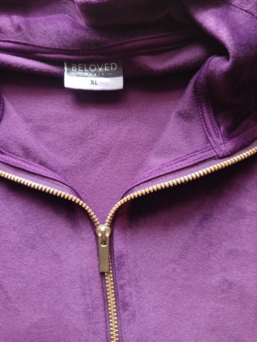 Bluza damska  XXL fiolet welurowa