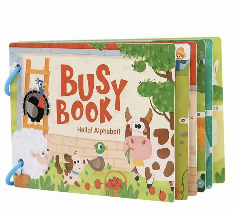 Інтерактивна книжка на липучках Busy Book для дрібної моторики