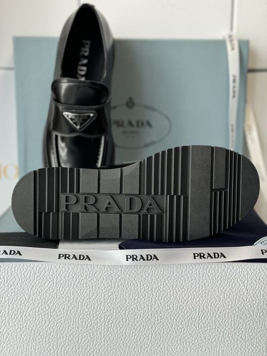 Mokasyny Prada Black Leather