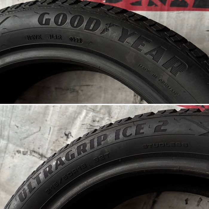 215/50/18 Goodyear Ultra grip ice 2 зимові шини 215 50 R18 резина Пара