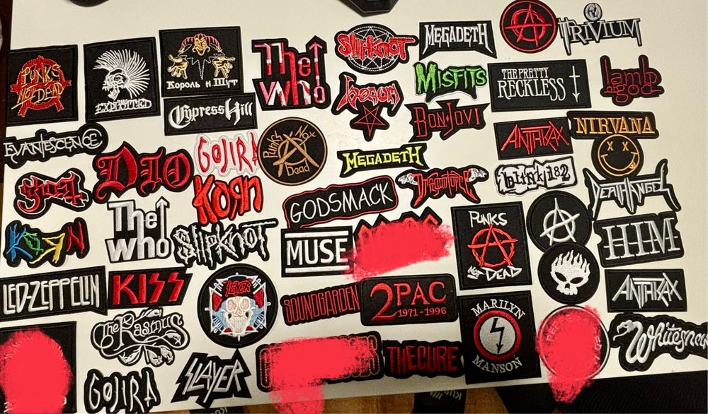 Naszywki rock metal punk – Slipknot, Nirvana, Slayer, Korn