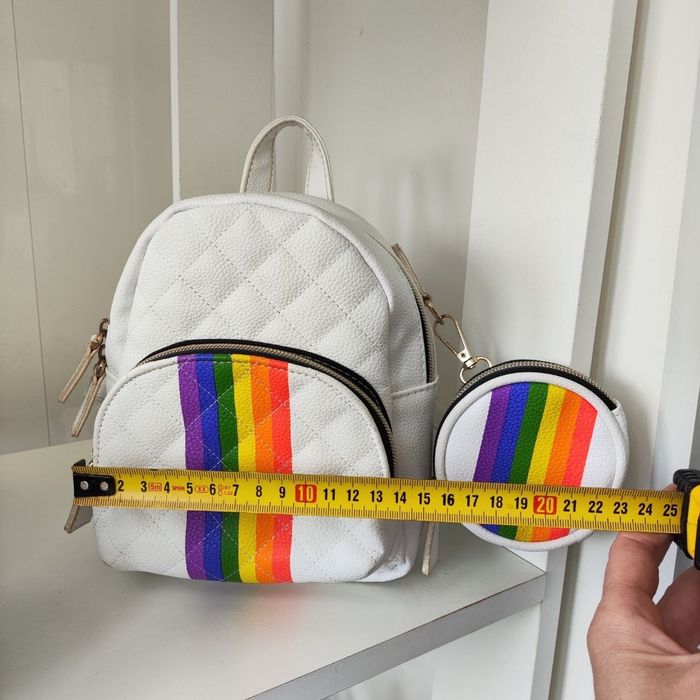 Новий мінірюкзак Claire's з веселкою + гаманець (Оригінал)