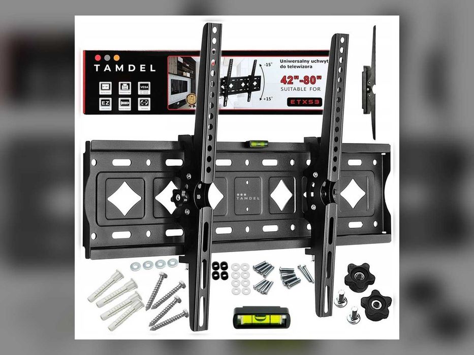 Uchwyt TV TAMDEL ETX53 42-80" do 75 kg, regulacja +/-15°