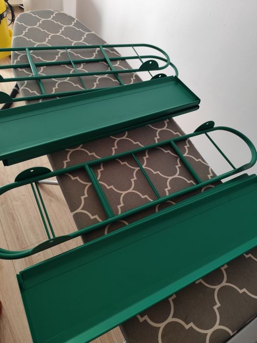 2 zielone  półki ścienne  metalowe  IKEA FÄRGSÄTTARE loft / retro