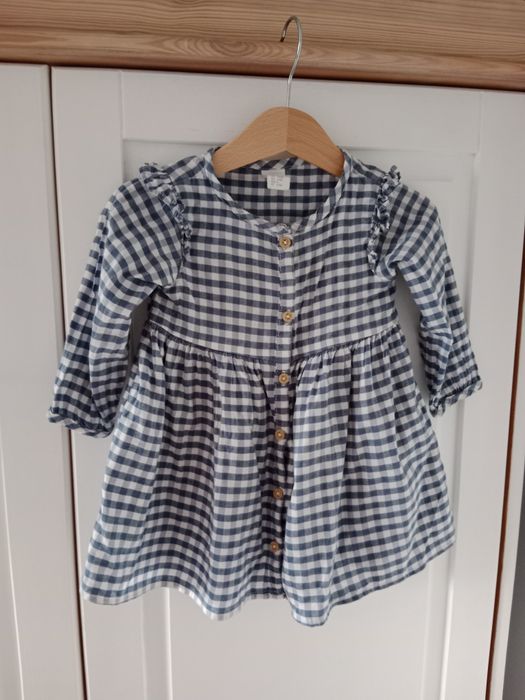 Sukienka w kratkę r. 74 h&m