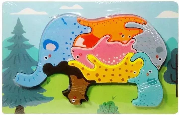 Puzzle drewniane, zwierzątka. Nowy Produkt
