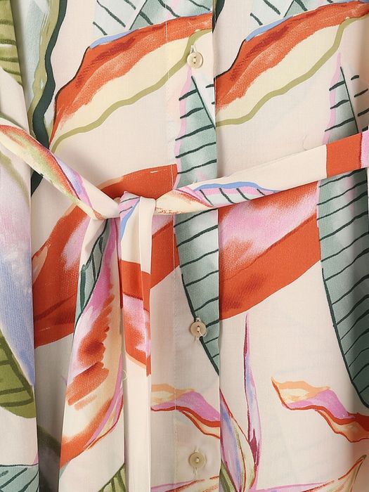 LC WAIKIKI Квіткова сукня-сорочка з коротким рукавом для жінок