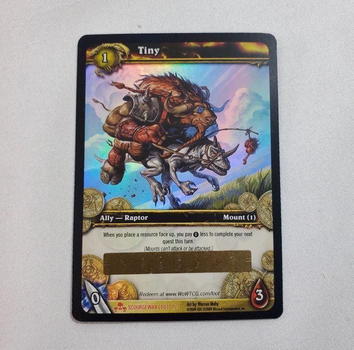 Колікційна ігрова картка world of warcraft з кодом loot card