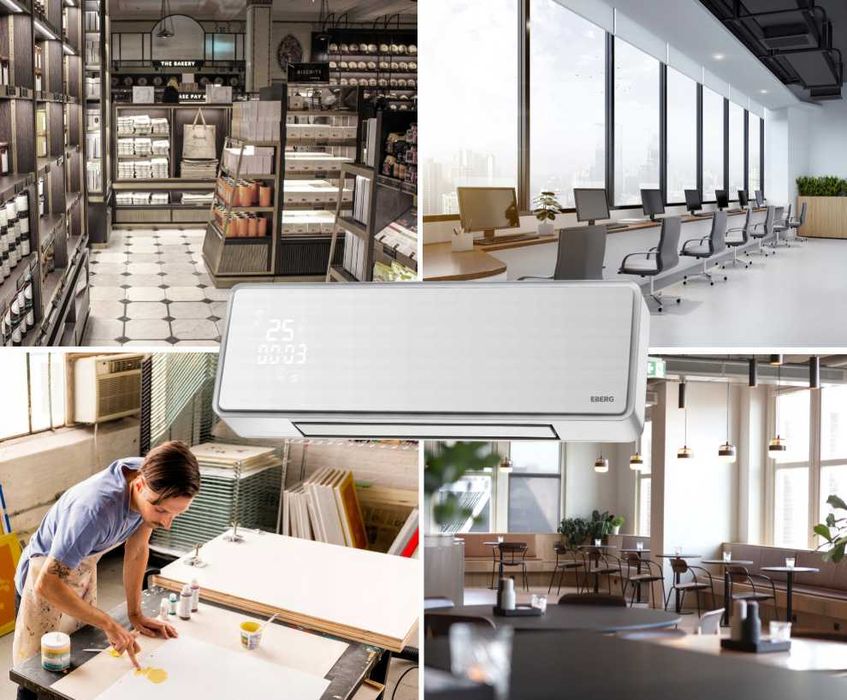 Kurtyna Powietrzna Grzejnik Elektryczny Nagrzewnica Promiennik Wi-Fi