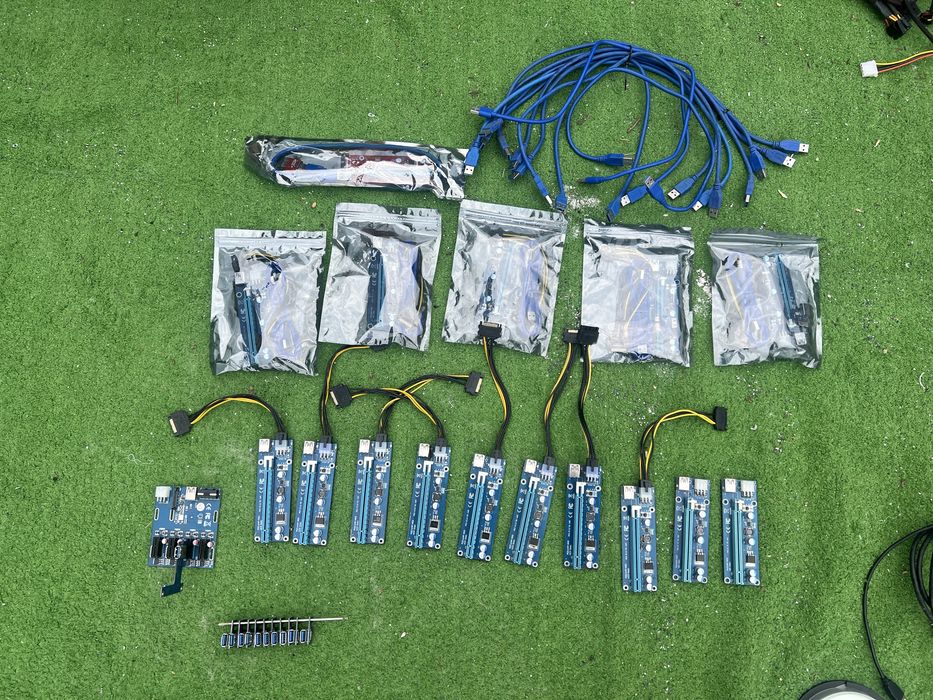 Riser PCI-E - 16 sztuk. Do koparek krypto