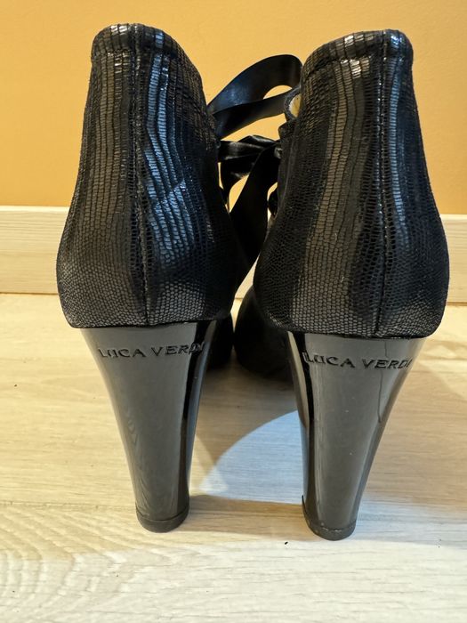 Luca Verdi чорні ботильйони черевики ботинки ботильйоны 40 черные