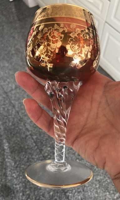 Lindíssimo e requintado conjunto 6 copos pintados à mão