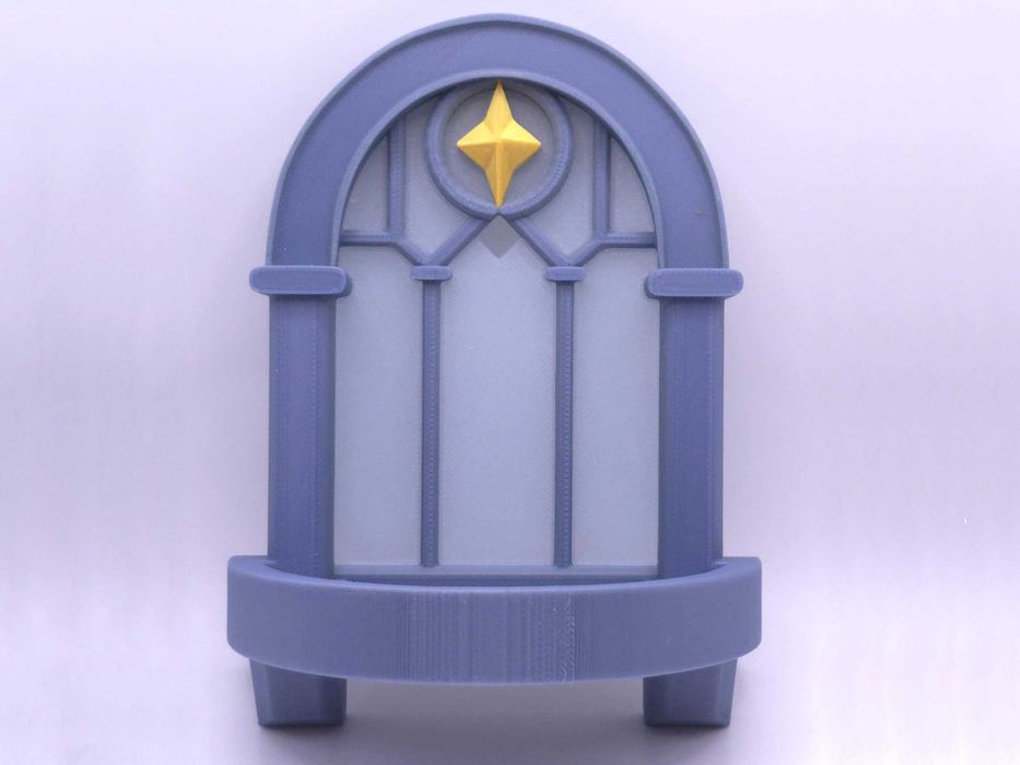 Gwiazda Północy — ozdobna półeczka ścienna — Druk 3D