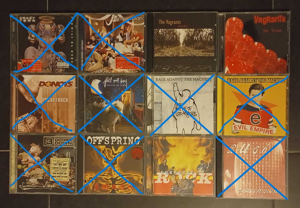 112 CDs (Pop/Rock, Hard Rock, Alternative Rock, Metal) desde 3€