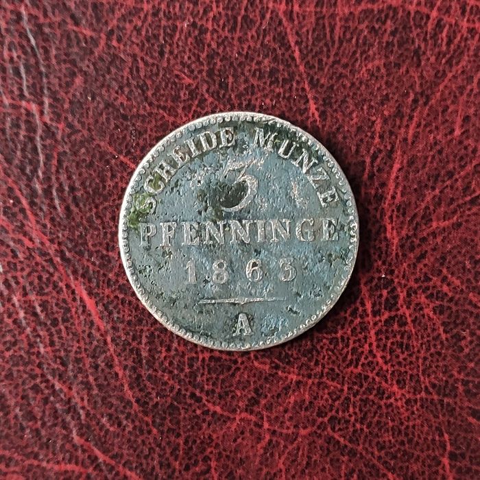 3 Pfenninge 1863 A 120 Einen Thaler - Prusy