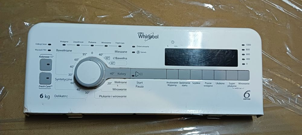 Pralka Whirlpool- panel sterowania