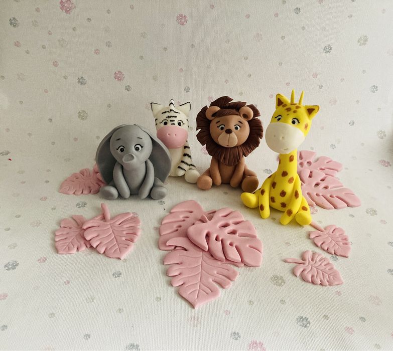 Figurki na tort z masy cukrowej, psi patrol, safari, traktor, peppa