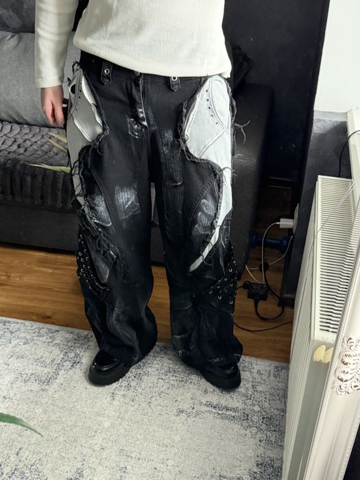 Opium Baggy Jeans Широкі Джинси Distressed Balenciaga style washed