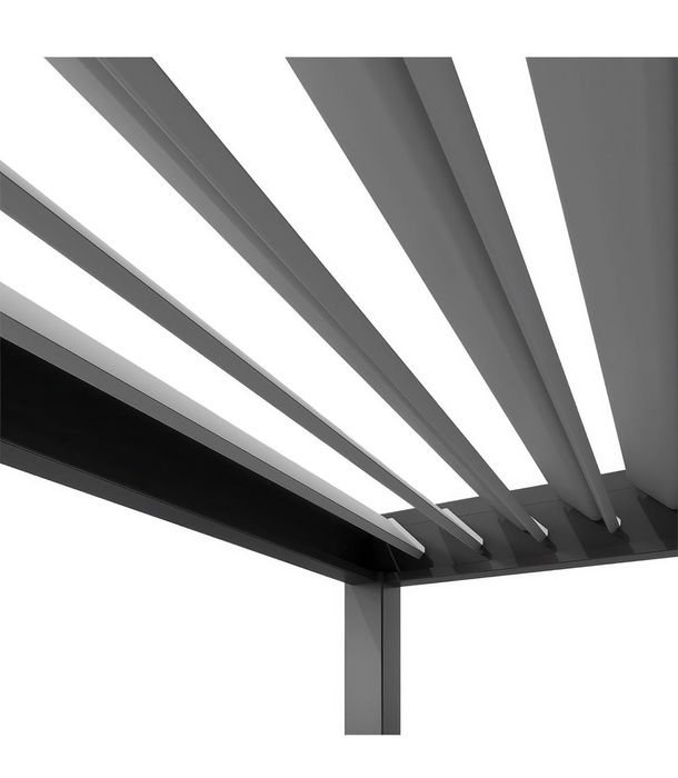 Pergola tarasowa ELEGANCE 3 × 6 m - antracyt/jasnoszary