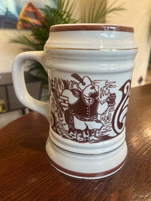 Komplet 4 kufli ceramicznych z nadrukiem