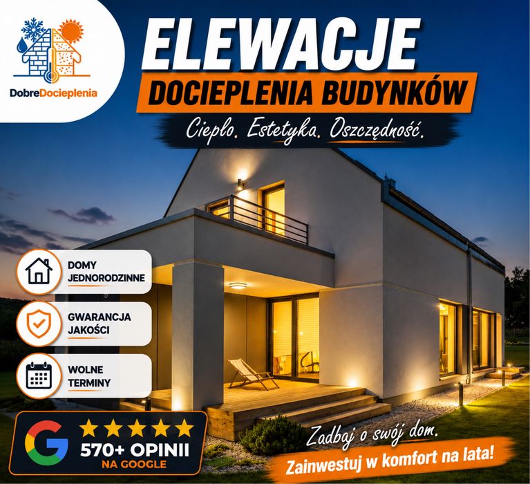 ELEWACJE/ Ocieplenia Domów - Szybkie Terminy