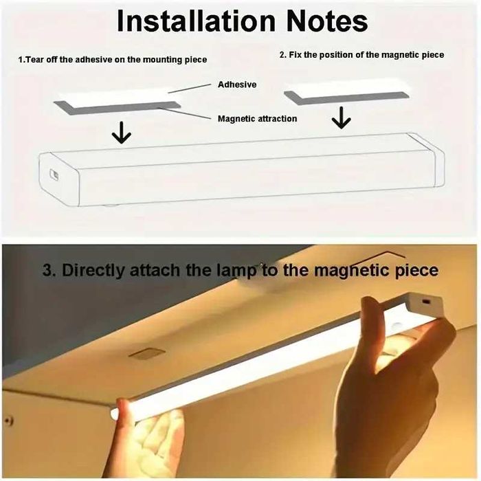 Lampka LED z czujnikiem ruchu Bezprzewodowa-50 cm