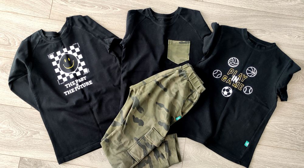 Paka Kids Joy rozmiar 140 146 bojówki koszulki