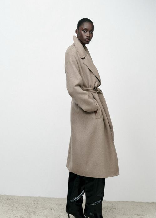 Вовняне пальто zara