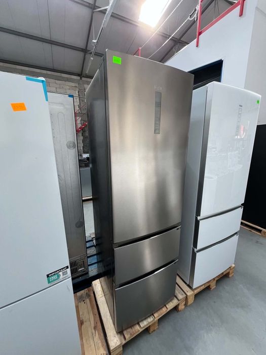 Lodówka wolnostojąca Haier HTR5619ENMP 348L 190,5 cm Srebrna