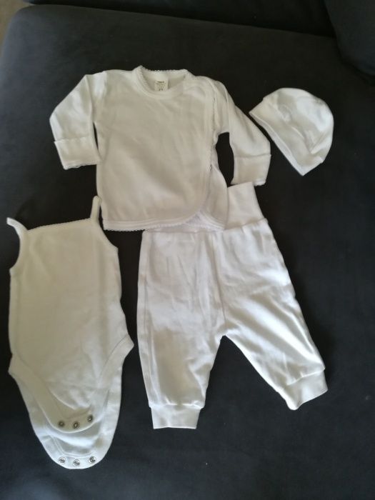 Komplet bialy, chrzest, idealny na lato, bawełna, Polski producent